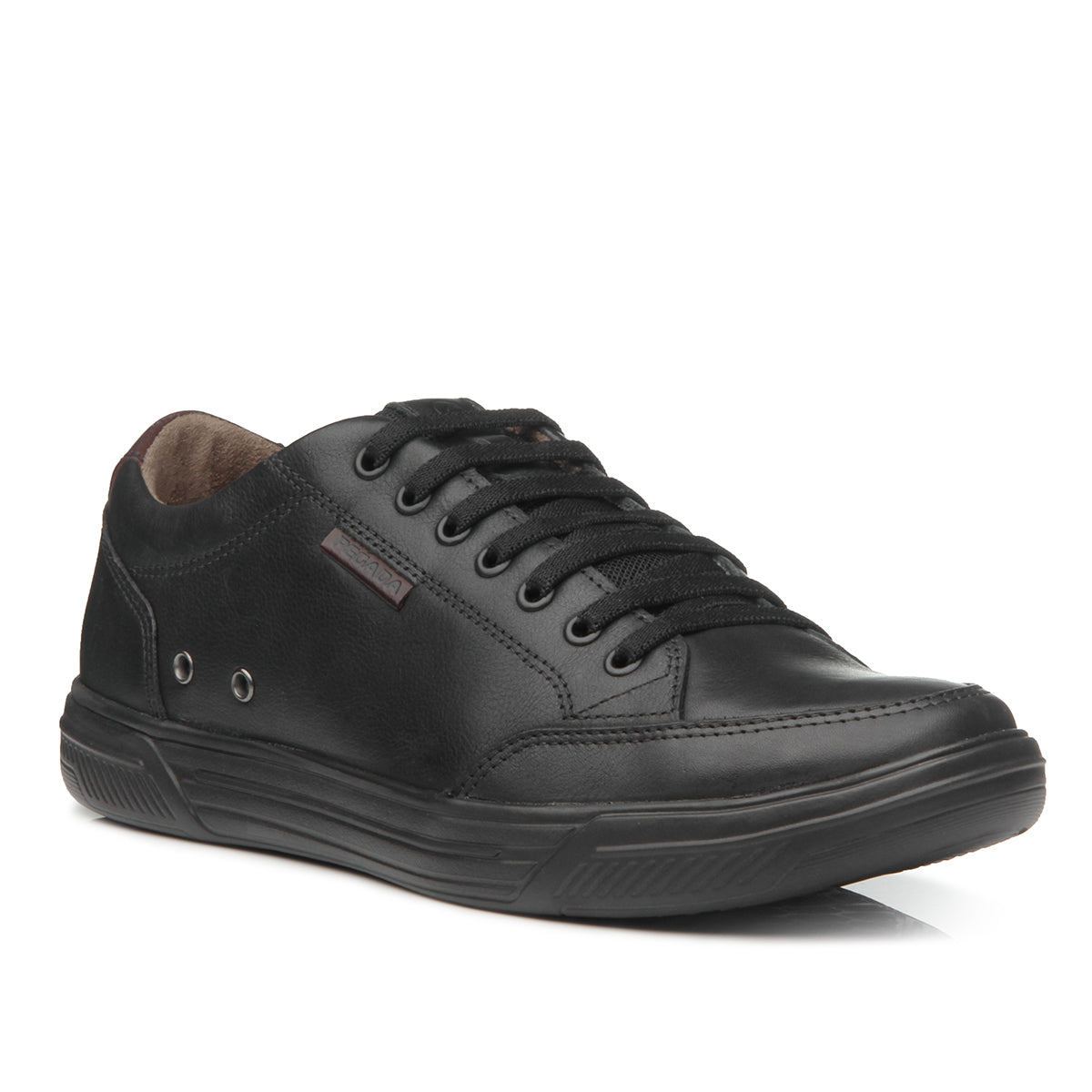 ZAPATILLA HOMBRE PEGADA CUERO PRETO 110403-06
