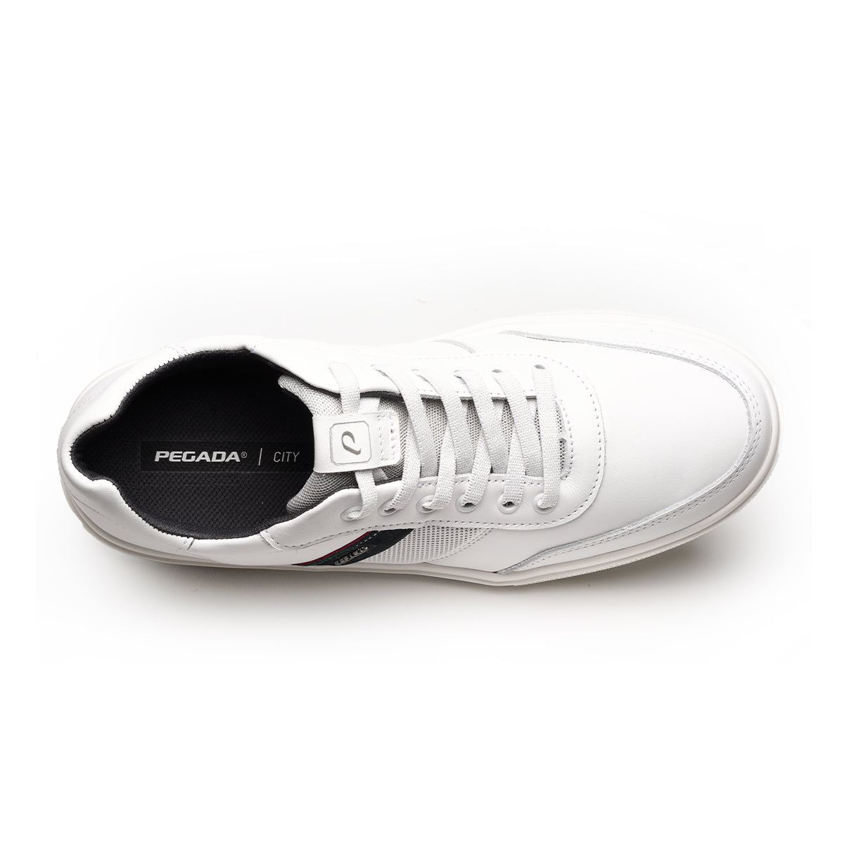 ZAPATILLA HOMBRE PEGADA CUERO BRANCO/MARINHO 111502-01
