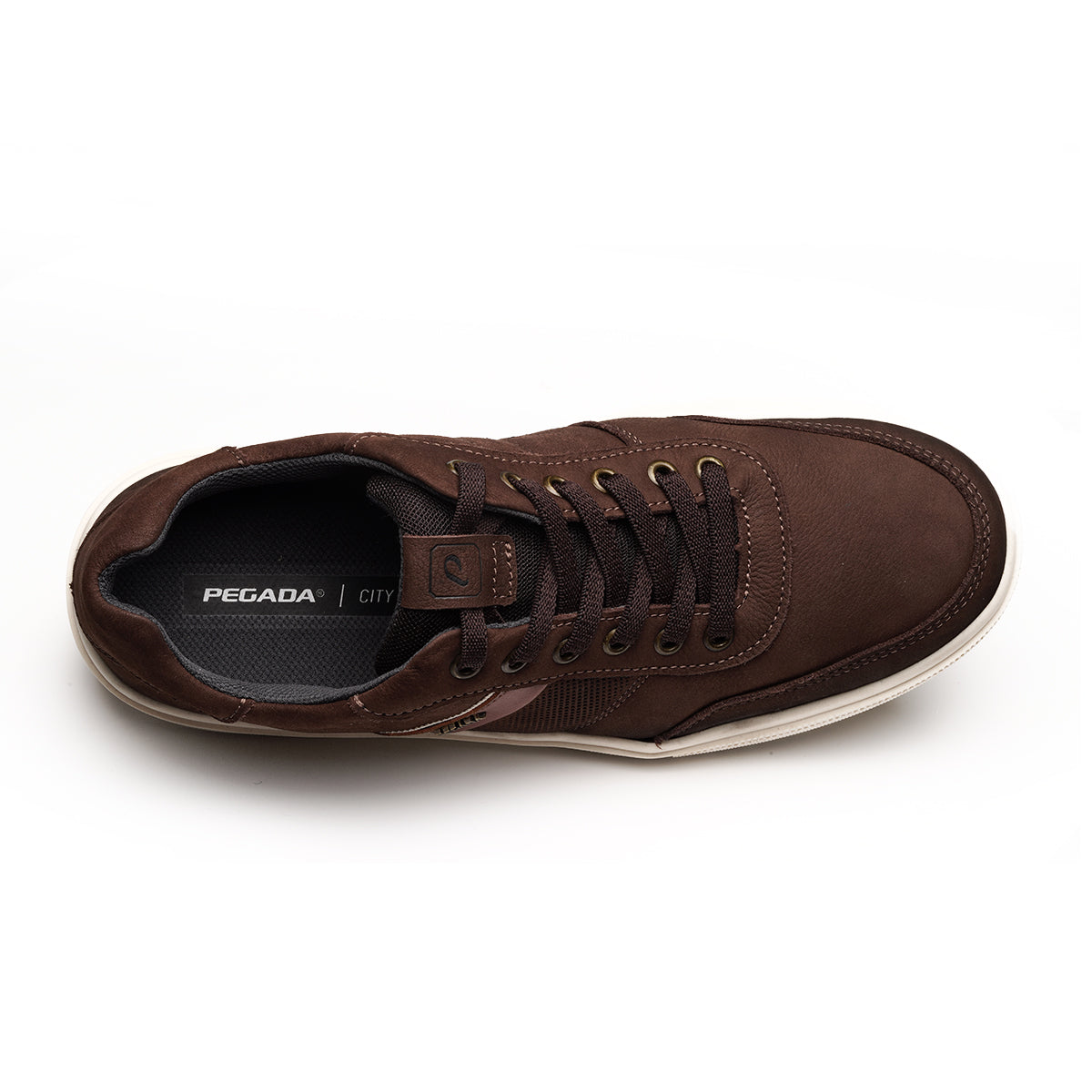 ZAPATILLA HOMBRE PEGADA CUERO CHOCOLATE 111502-08