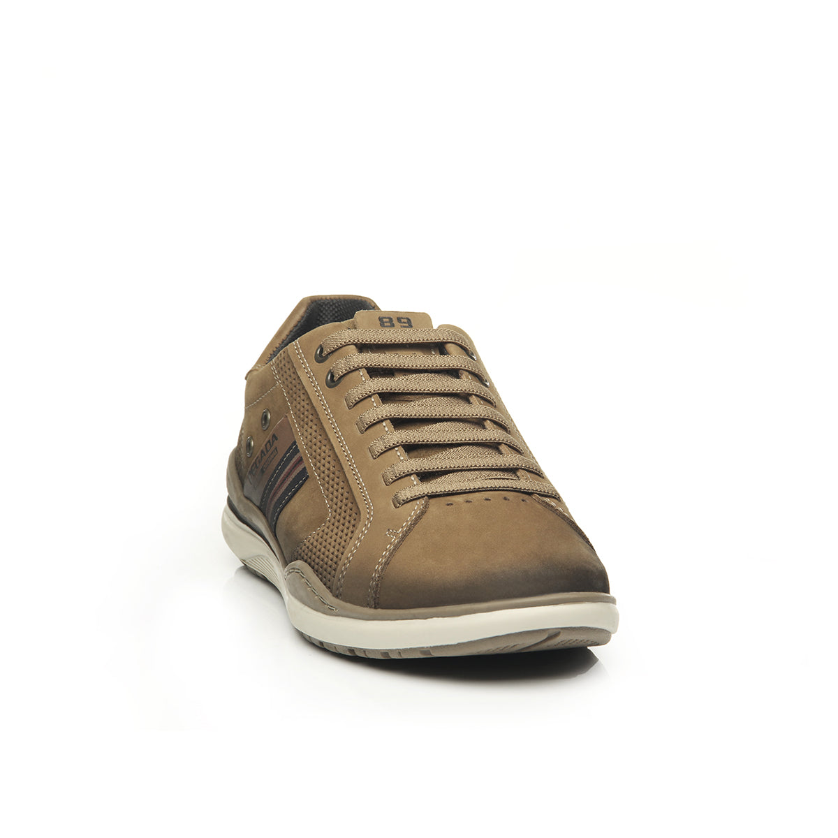 ZAPATILLA HOMBRE PEGADA CUERO MASCAVO 119104-06