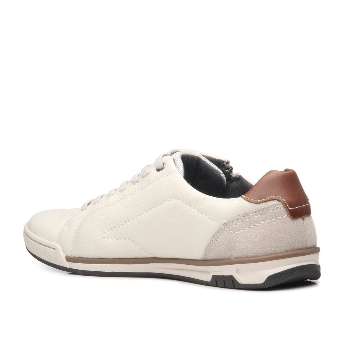 ZAPATILLA HOMBRE PEGADA CUERO MILK/LATTE/CONHAQUE 119507-02