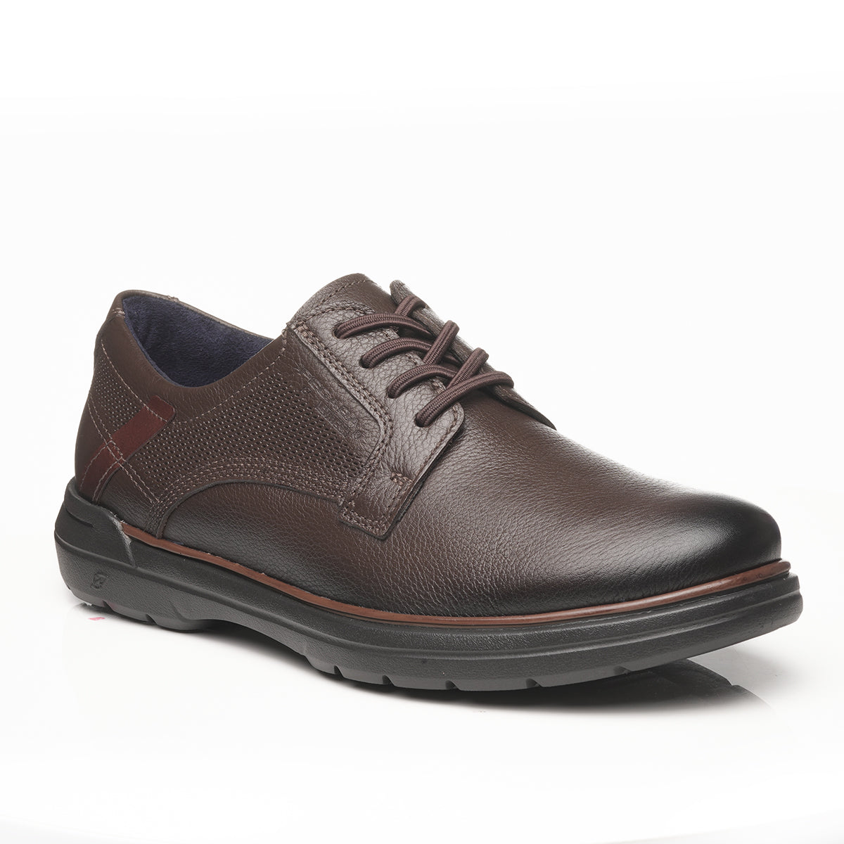 ZAPATO HOMBRE PEGADA CUERO CRAVO/CONHAQUE 126603-04
