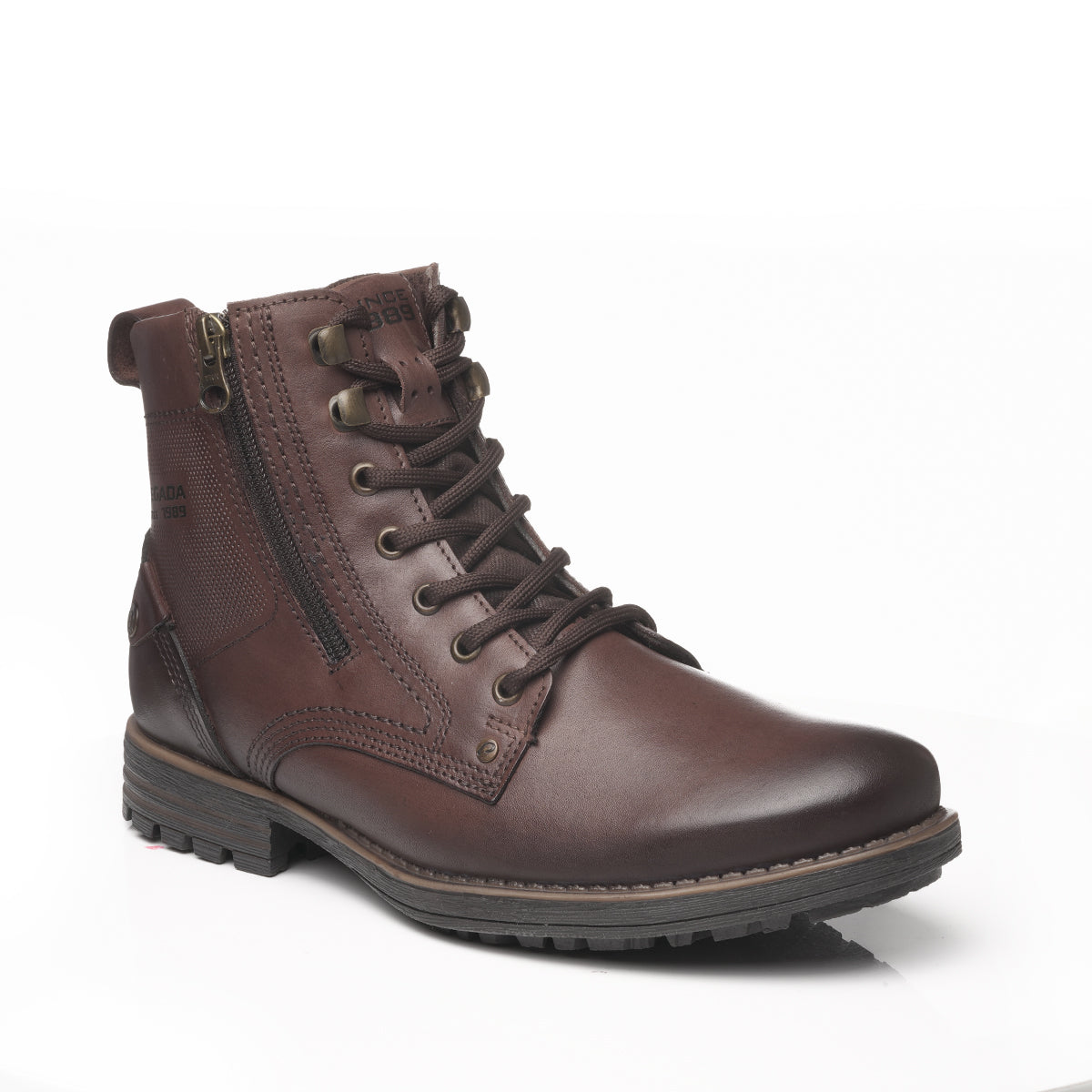 BOTIN HOMBRE PEGADA CUERO PINHAO/BROWN 180745-10
