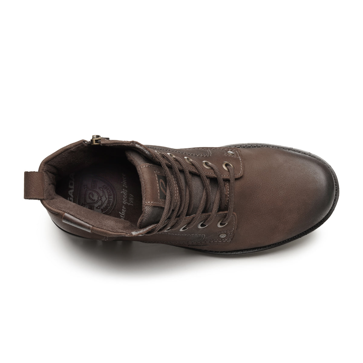 BOTIN HOMBRE PEGADA CUERO CASTANHO/BROWN 181305-17