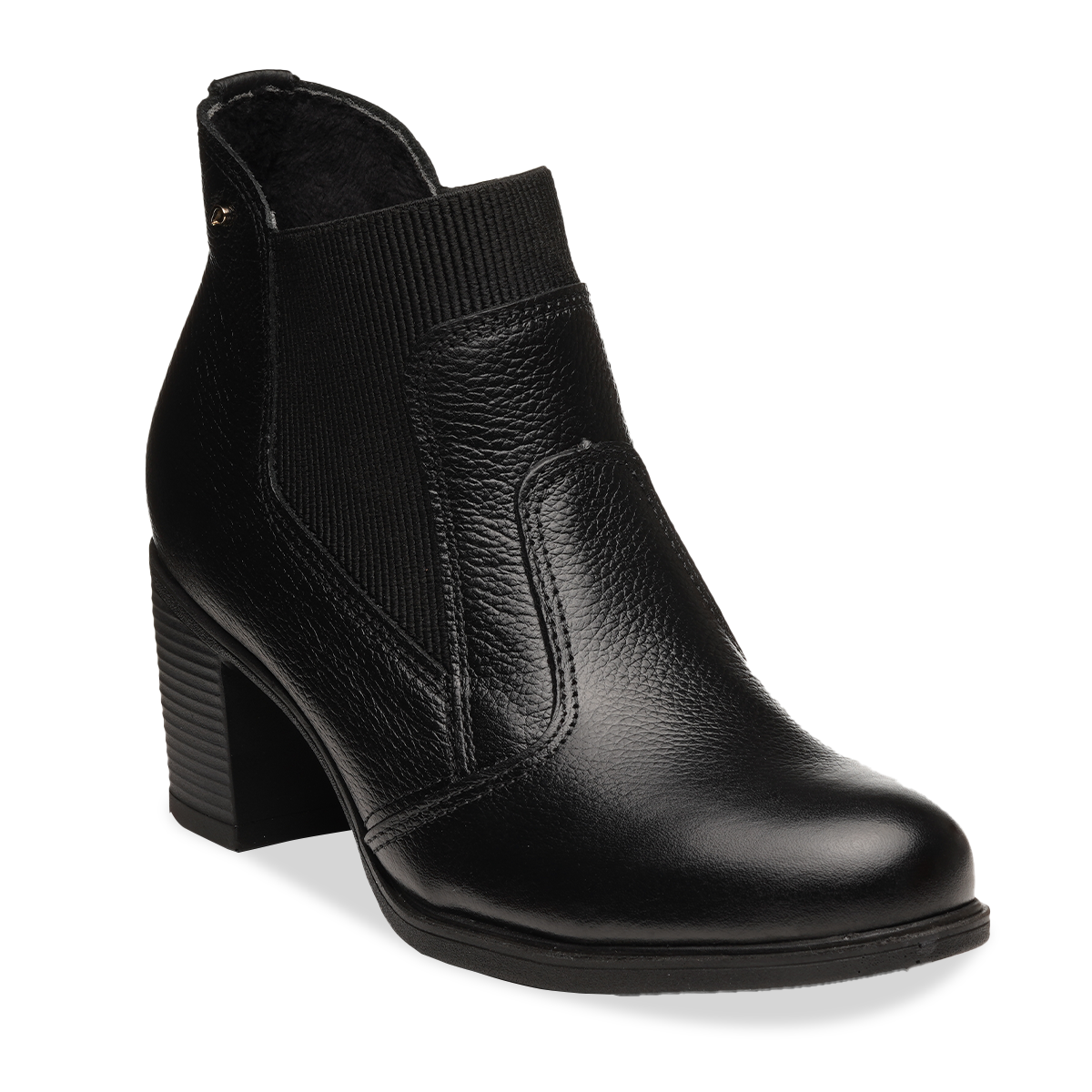 BOTIN MUJER PEGADA CUERO VESTIR PRETO 280403-04