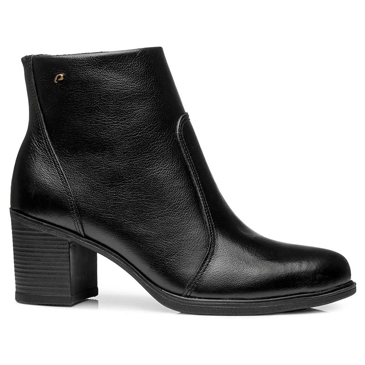 BOTIN MUJER PEGADA CUERO VESTIR PRETO 280406-03