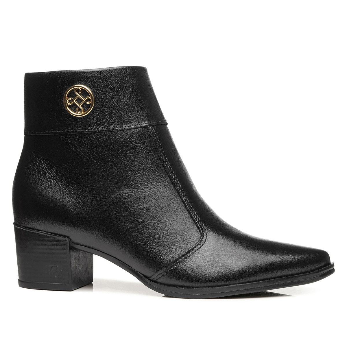 BOTIN MUJER PEGADA CUERO VESTIR PRETO 280512-05
