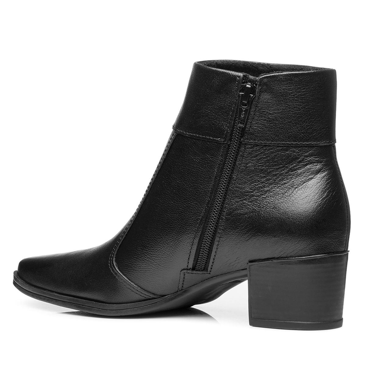 BOTIN MUJER PEGADA CUERO VESTIR PRETO 280512-05