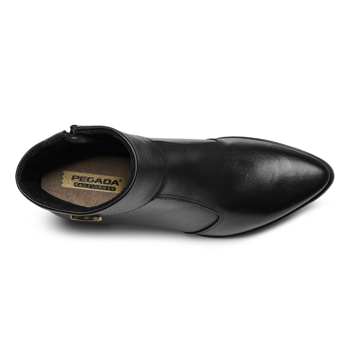 BOTIN MUJER PEGADA CUERO VESTIR PRETO 280512-05