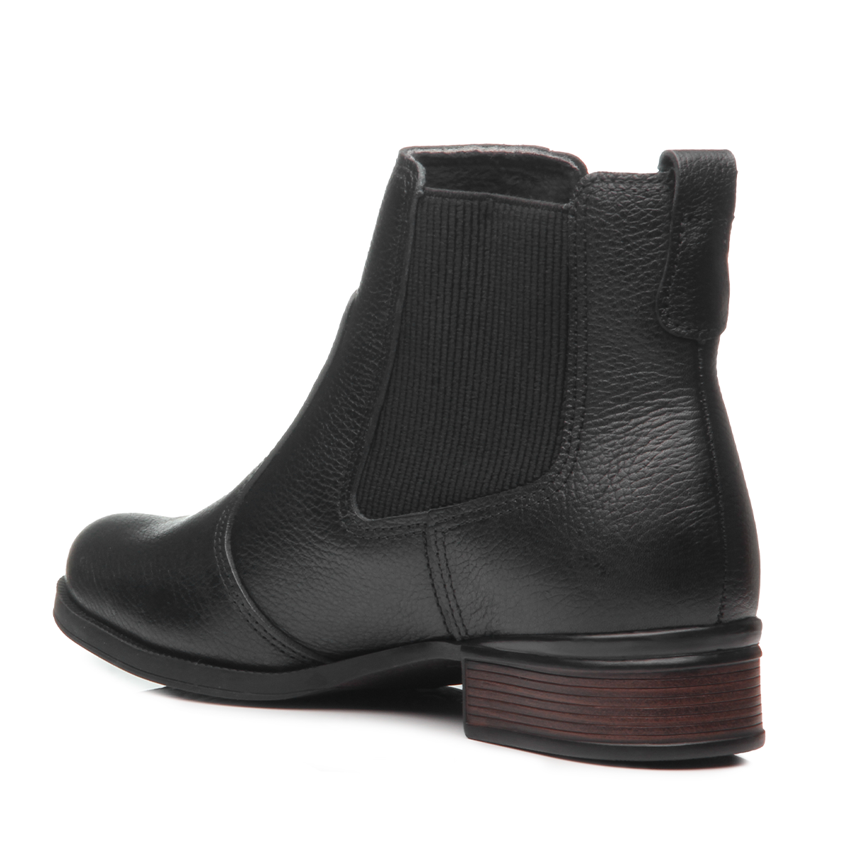 BOTIN MUJER PEGADA CUERO CASUAL PRETO 282003-11