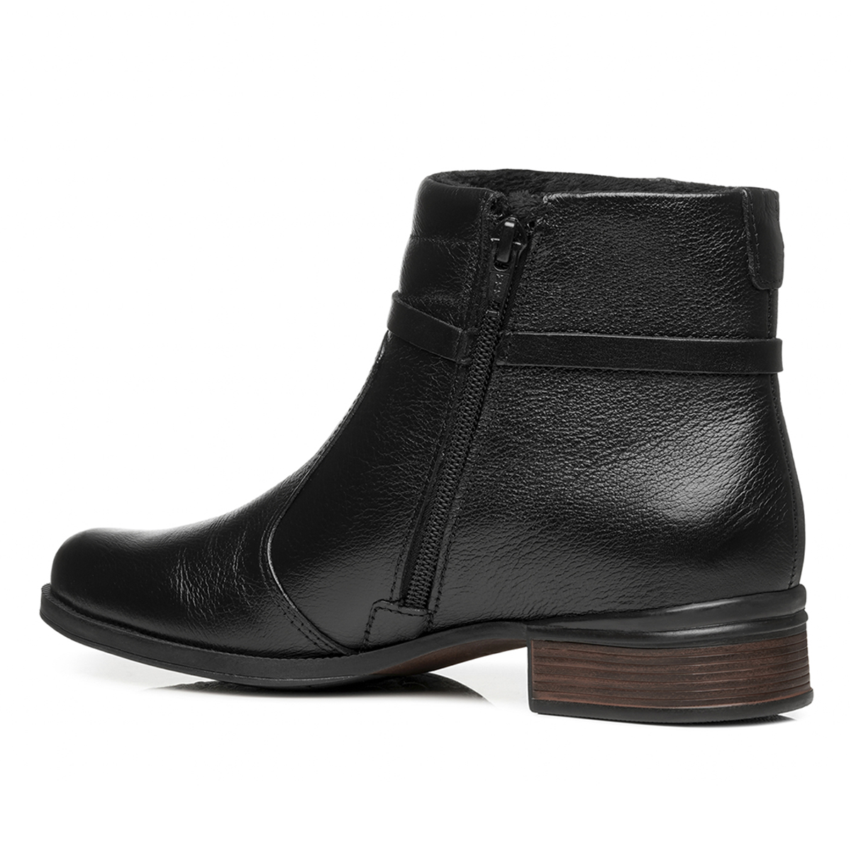 BOTIN MUJER PEGADA CUERO VESTIR PRETO 282014-02