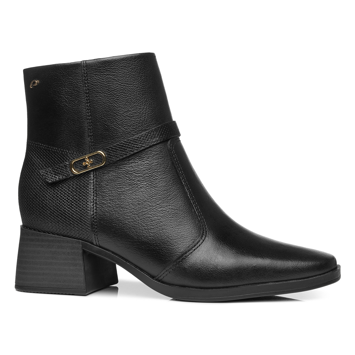 BOTIN MUJER PEGADA CUERO VESTIR PRETO 282355-04