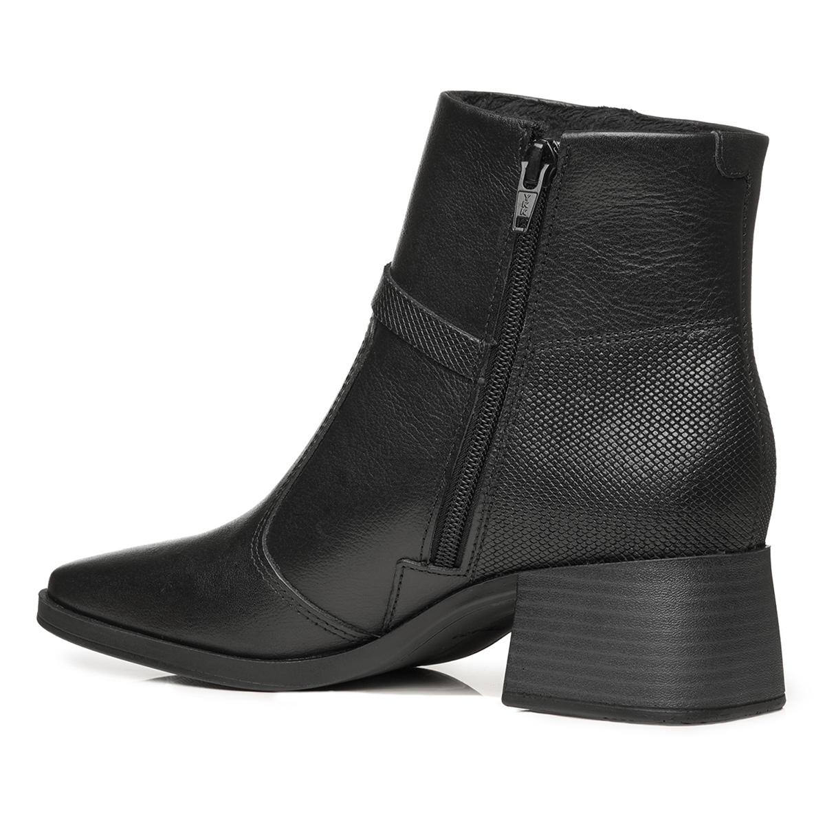 BOTIN MUJER PEGADA CUERO VESTIR PRETO 282355-04
