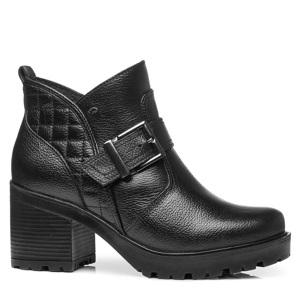 BOTIN MUJER PEGADA CUERO VESTIR PRETO 282604-04