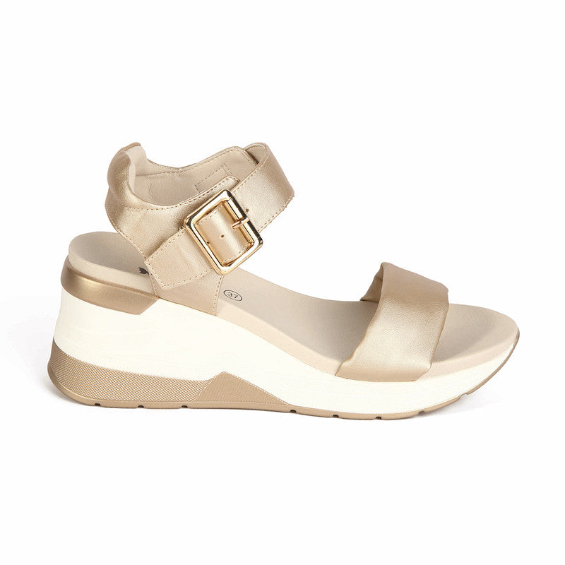 SANDALIA MUJER STHEF CASUAL DORADO 7838