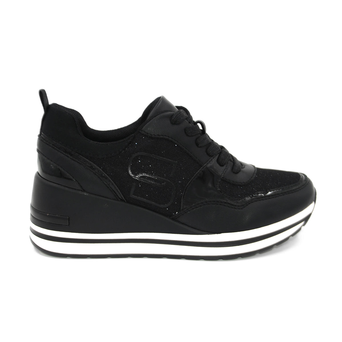 ZAPATILLA MUJER STHEF CASUAL NEGRO 8114