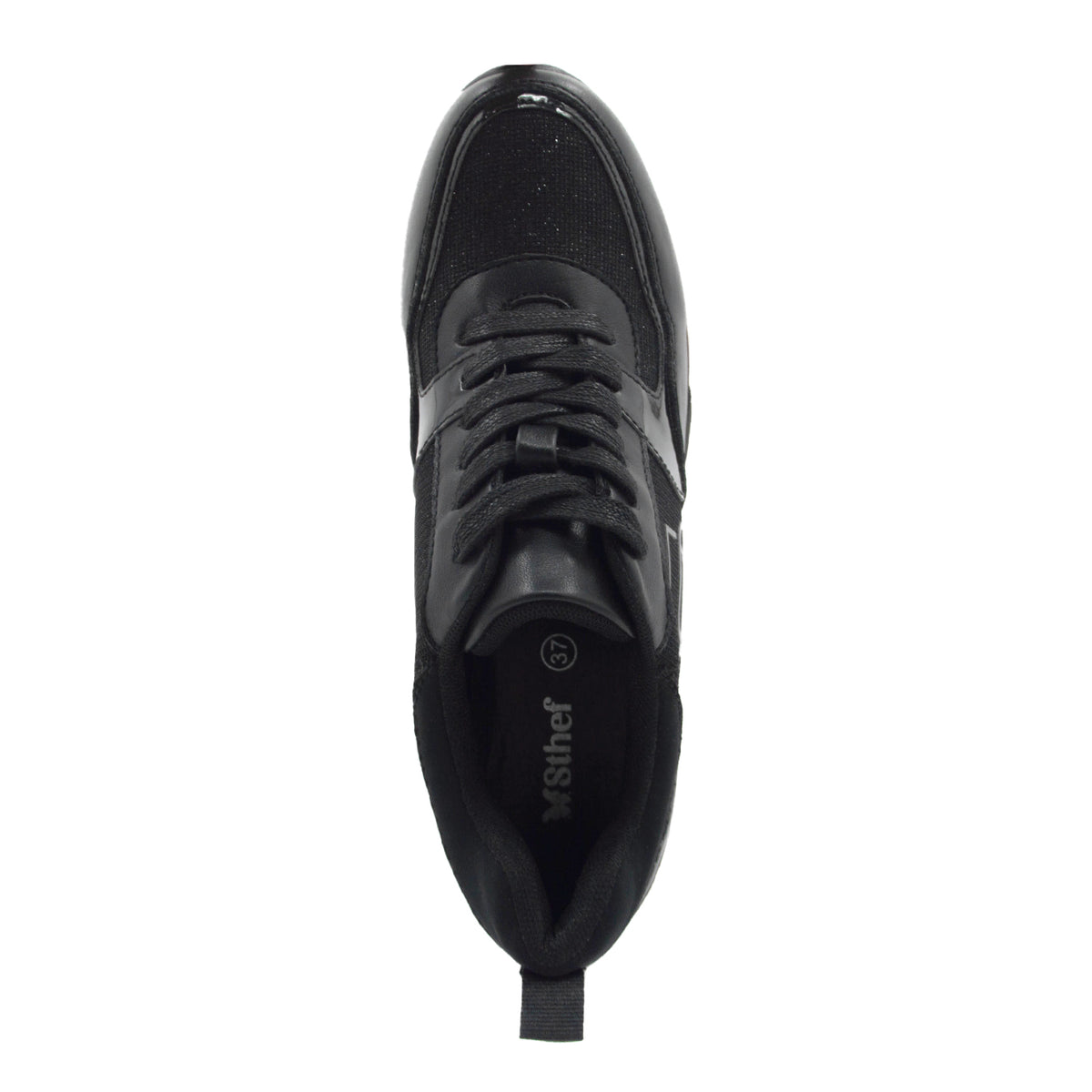 ZAPATILLA MUJER STHEF CASUAL NEGRO 8114