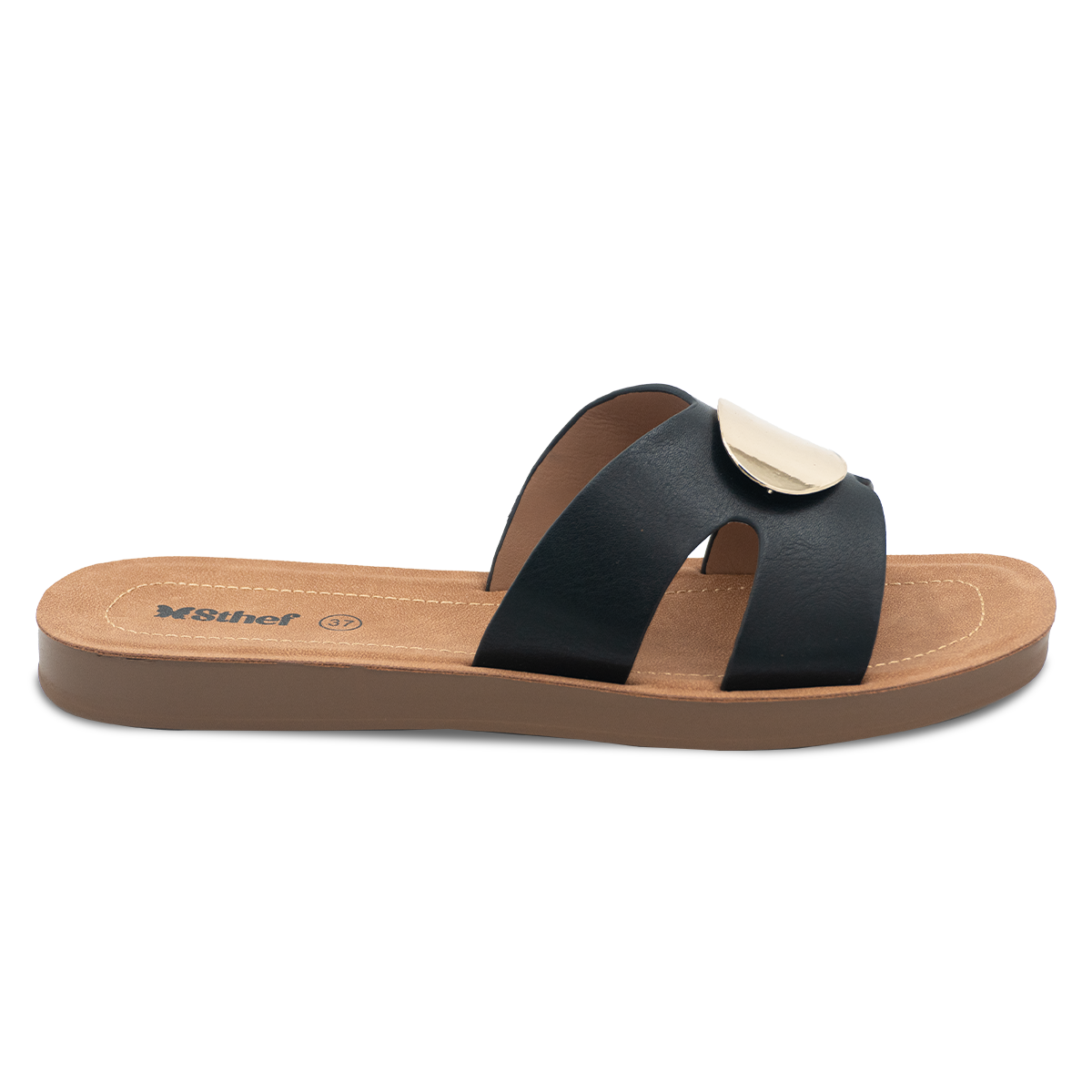 SANDALIA MUJER STHEF CASUAL NEGRO 8165