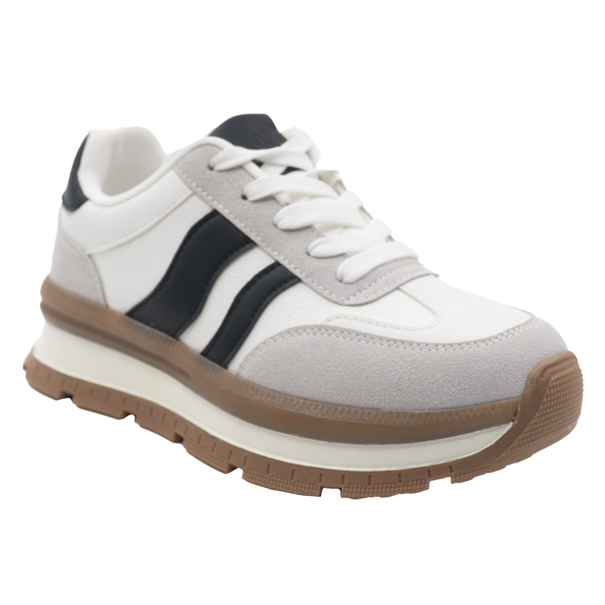 ZAPATILLA MUJER STHEF CASUAL BLANCO/NEGRO 8263