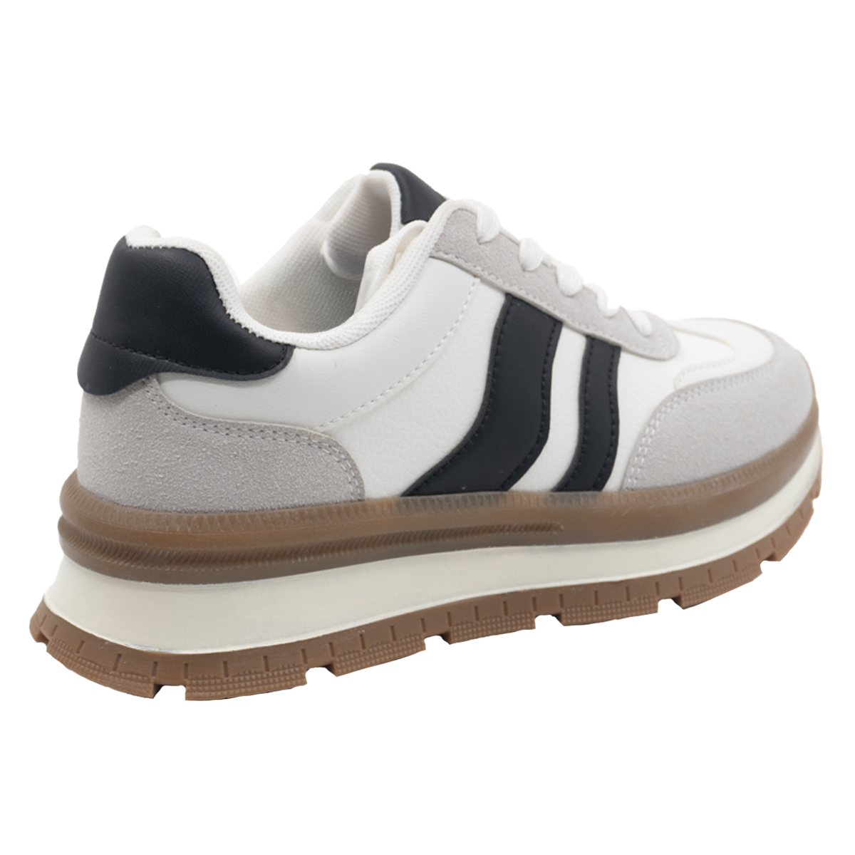 ZAPATILLA MUJER STHEF CASUAL BLANCO/NEGRO 8263