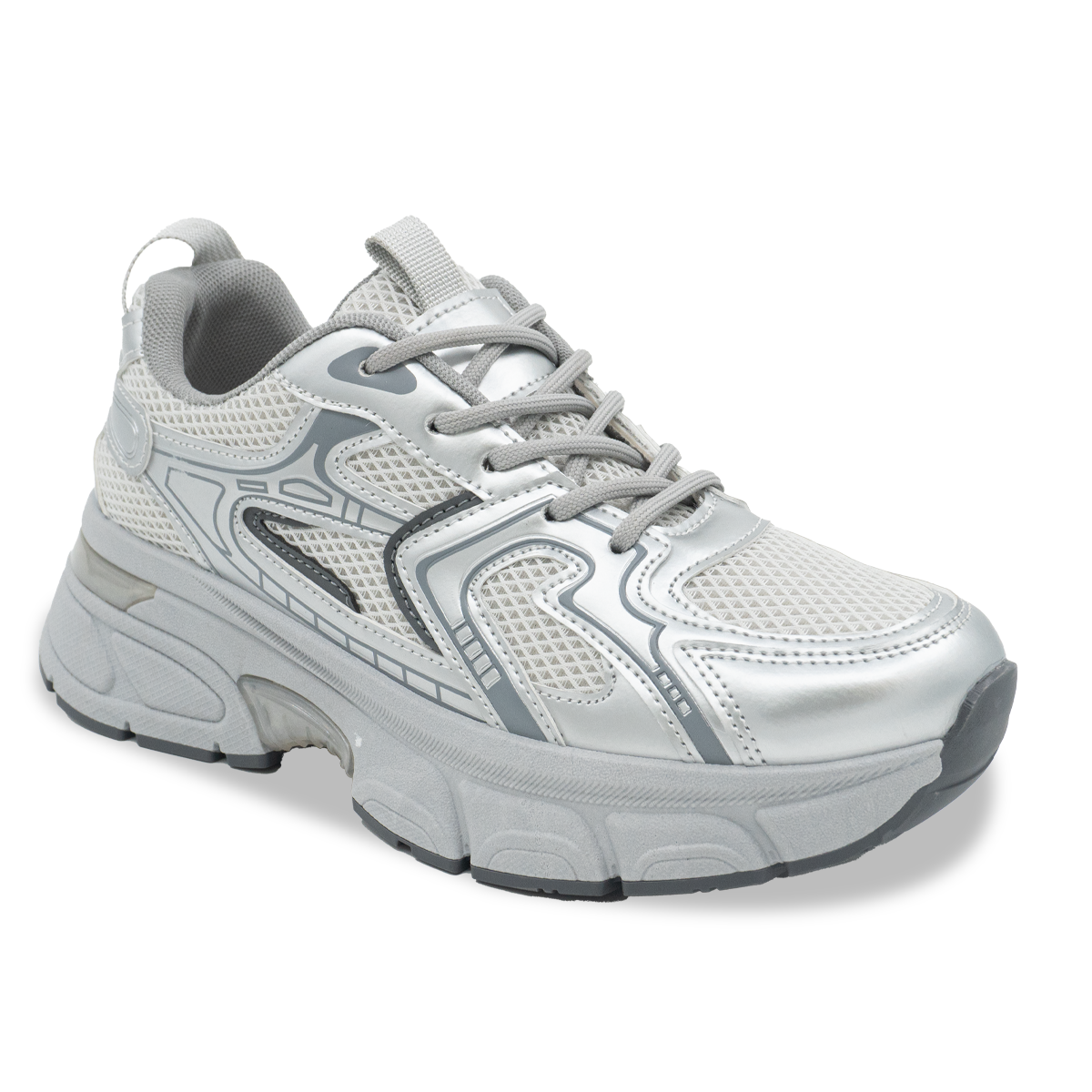 ZAPATILLA MUJER STHEF CASUAL PLATA 8264