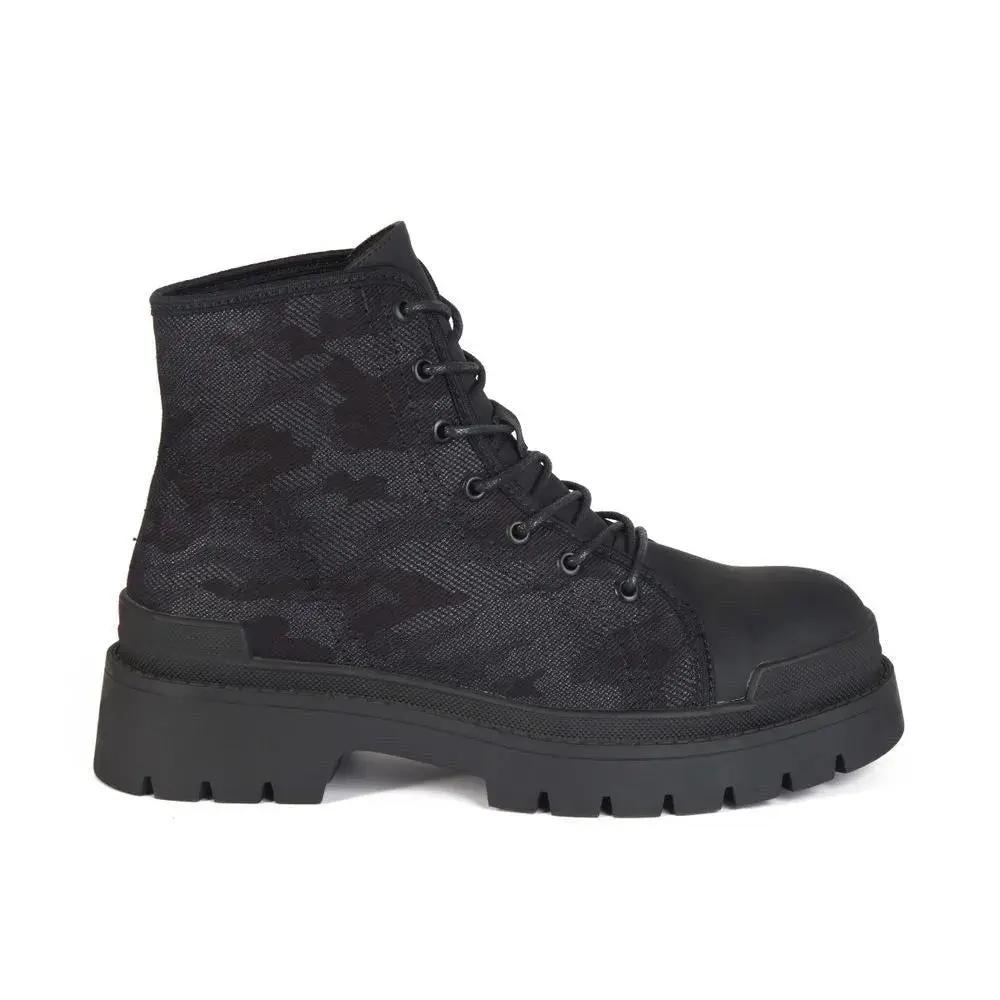 Botines Combat Mujer 7644 NEGRO-STHEF