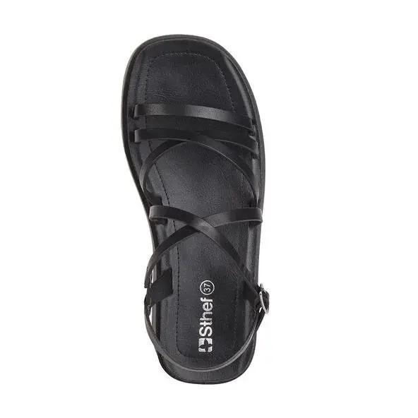SANDALIA MUJER STHEF CASUAL NEGRO 7749 Sthef