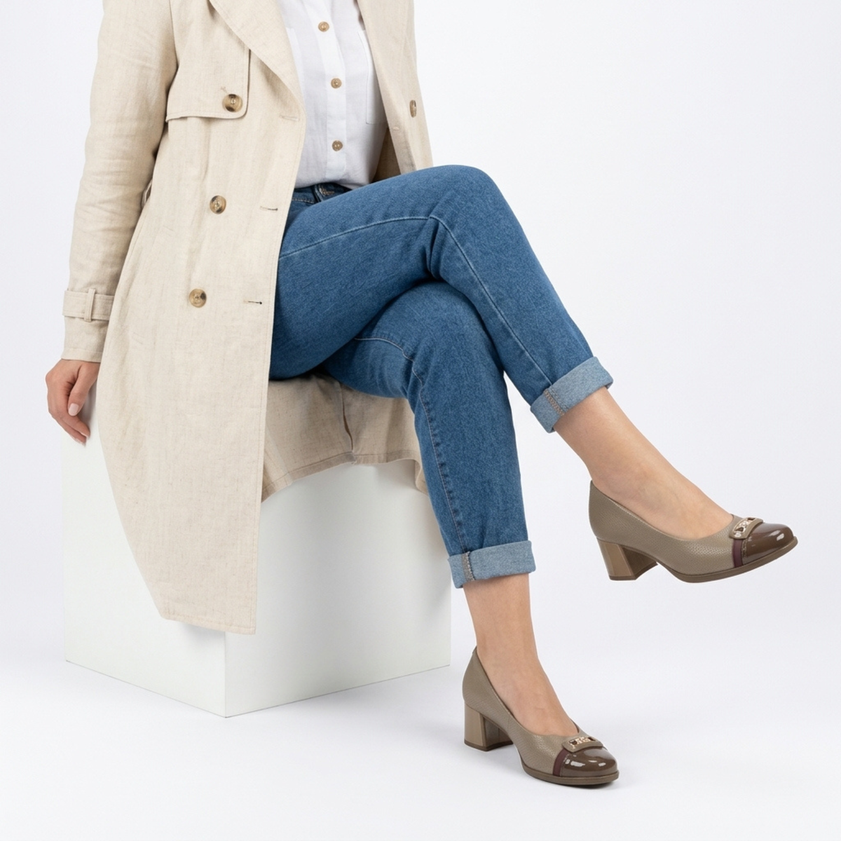 ZAPATO MUJER PICCADILLY VESTIR FENDI/VINHO/MADEIRA 65406500000006