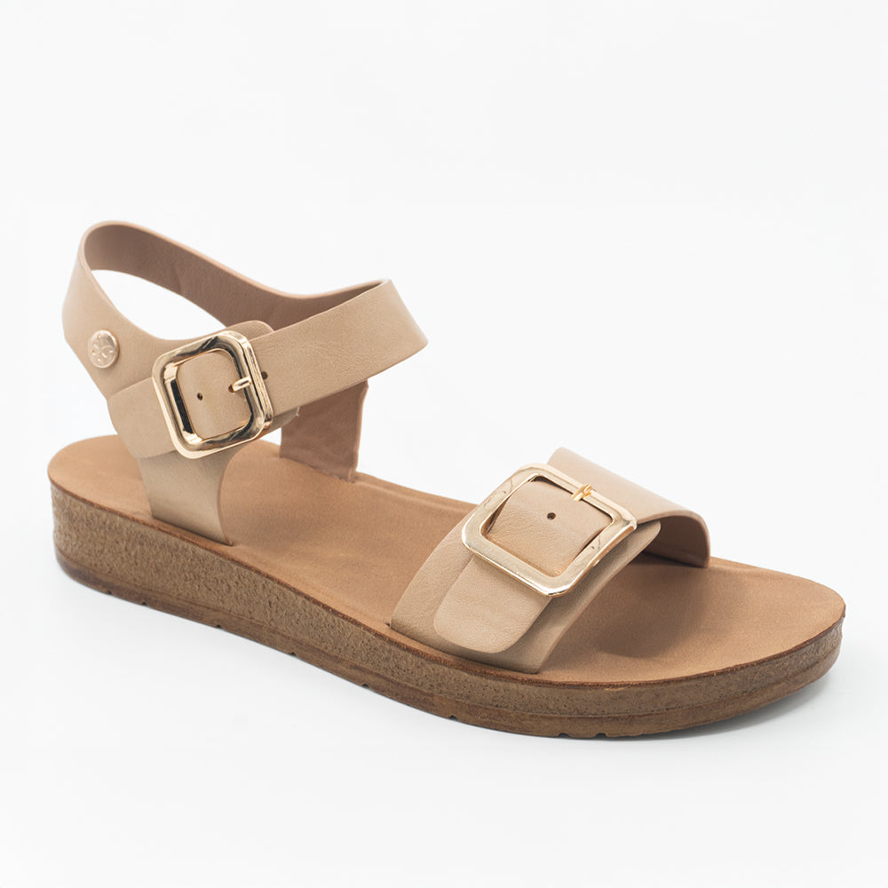 SANDALIA MUJER STHEF CASUAL BEIGE 8463