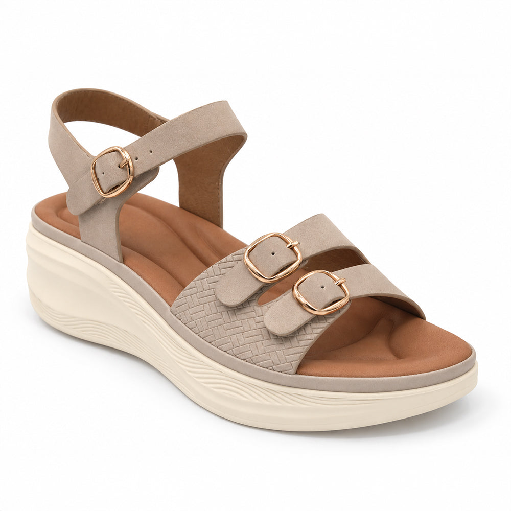 SANDALIA MUJER STHEF CASUAL BEIGE 8448