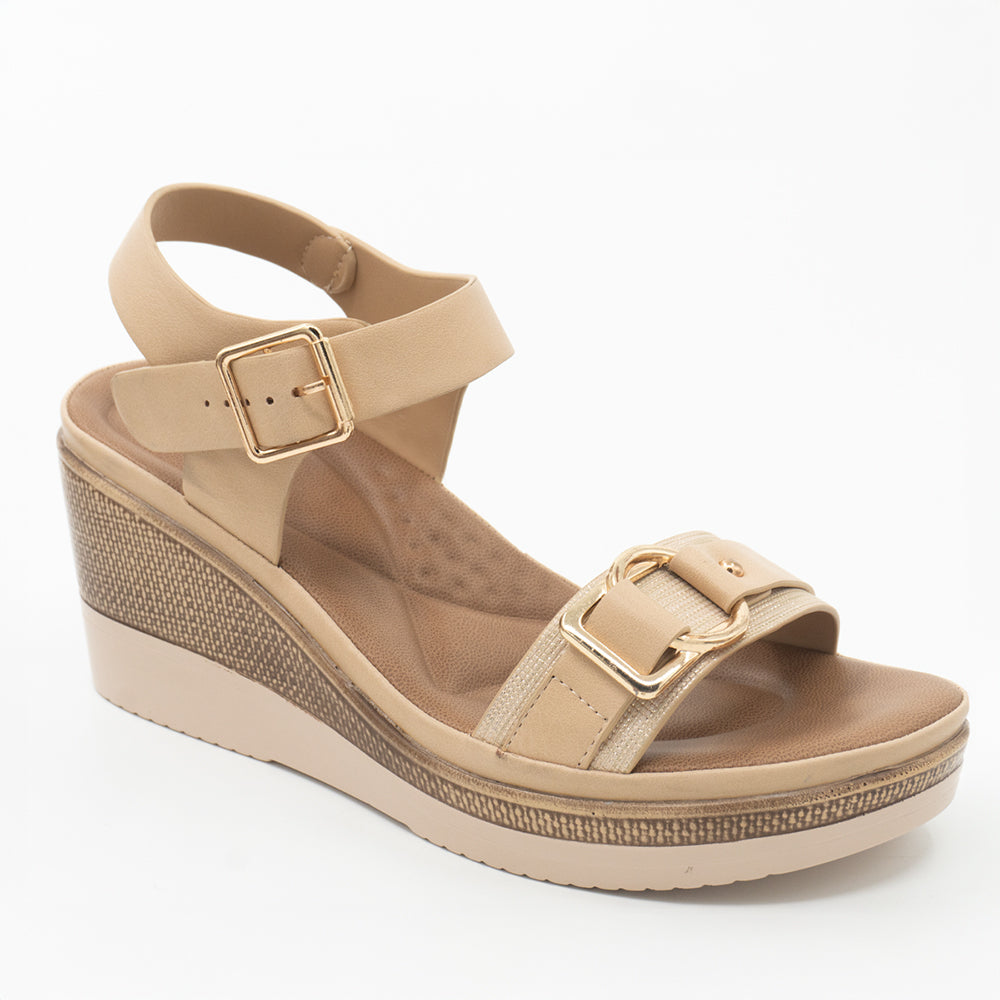 SANDALIA MUJER STHEF CASUAL BEIGE 8470