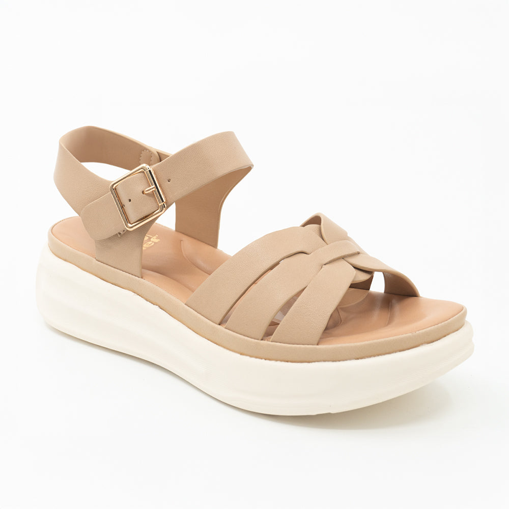 SANDALIA MUJER STHEF CASUAL BEIGE 8447