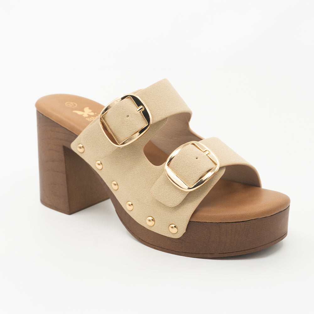 SANDALIA MUJER STHEF CASUAL BEIGE 8435