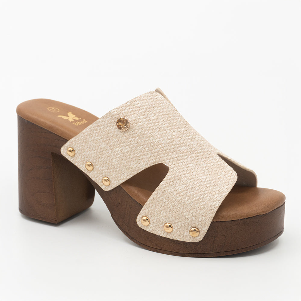 SANDALIA MUJER STHEF CASUAL BEIGE 8434