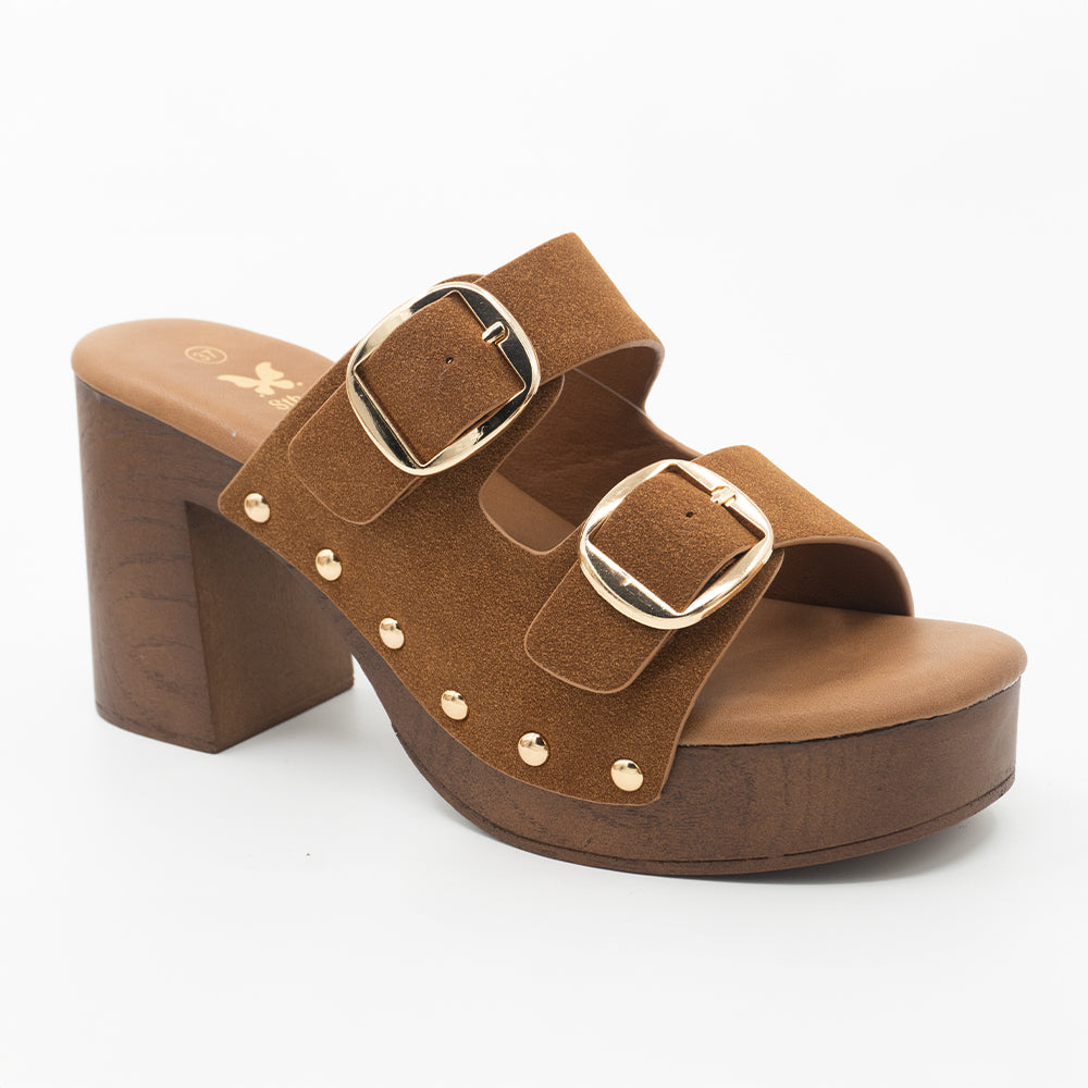SANDALIA MUJER STHEF CASUAL COGNAC 8435