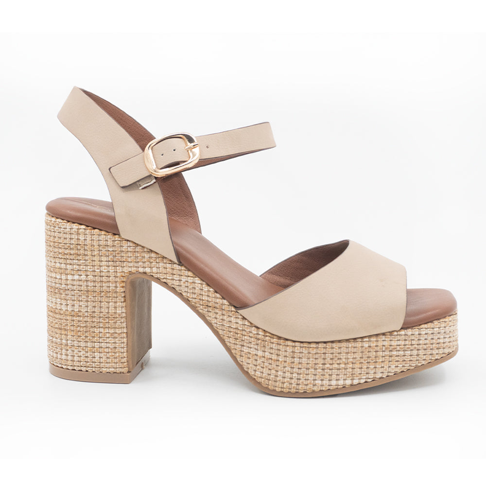 SANDALIA MUJER STHEF CASUAL BEIGE 8420