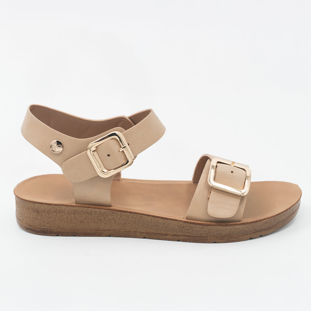 SANDALIA MUJER STHEF CASUAL BEIGE 8463