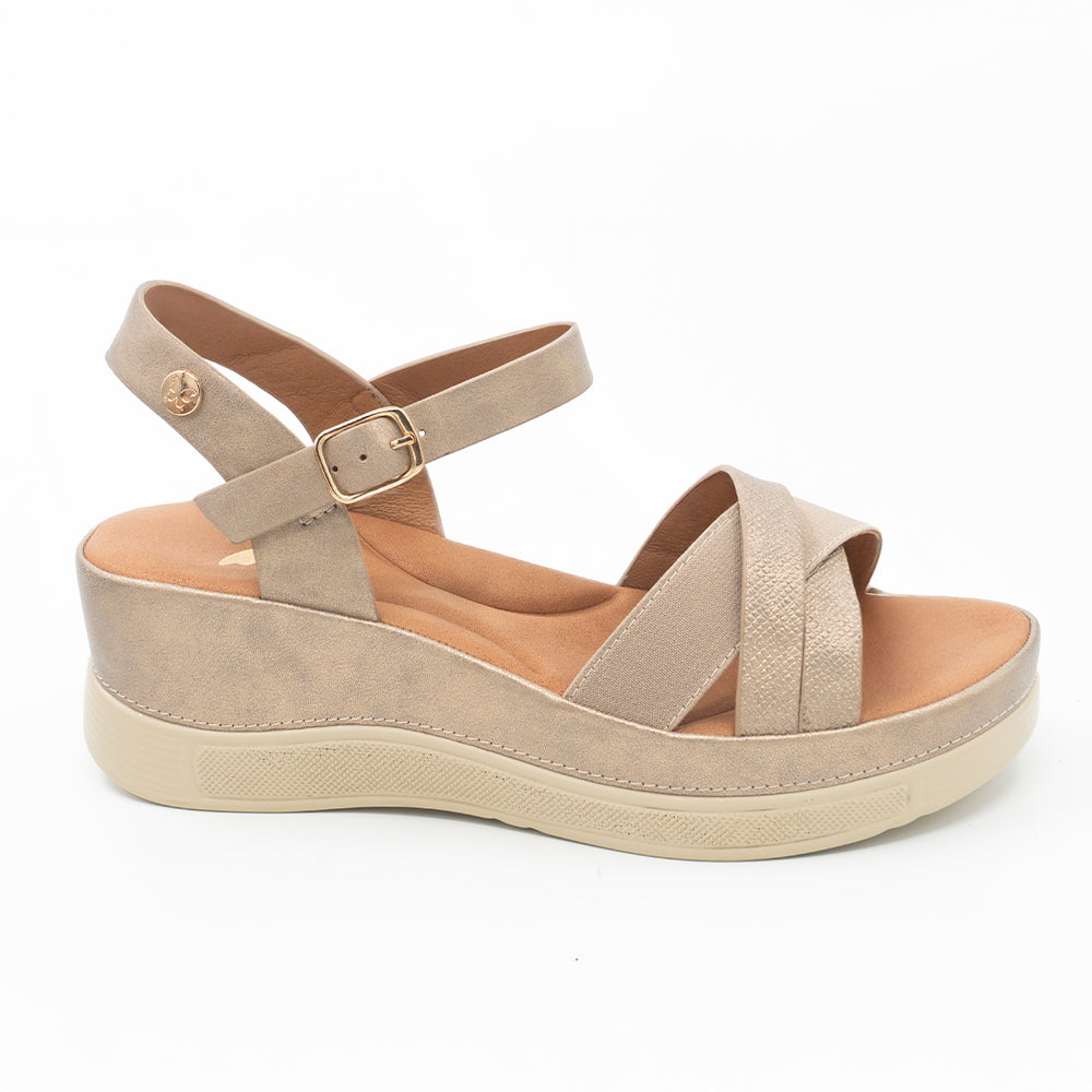SANDALIA MUJER STHEF CASUAL KHAKI 8443