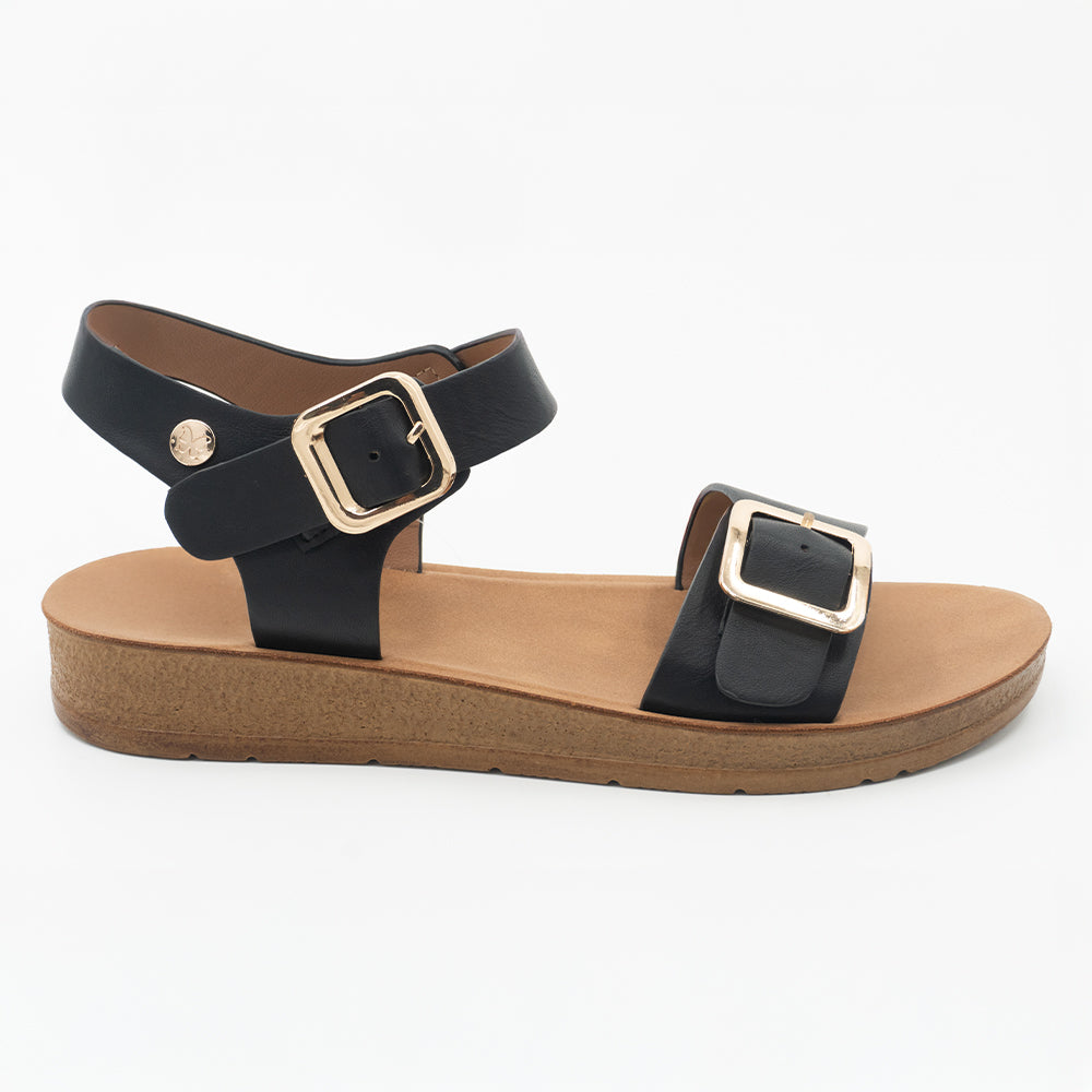 SANDALIA MUJER STHEF CASUAL NEGRO 8463