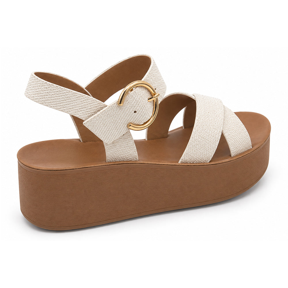 SANDALIA MUJER STHEF CASUAL BLANCO 8372