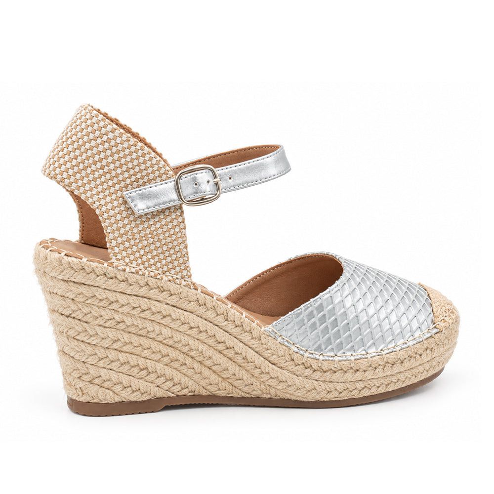 SANDALIA MUJER STHEF CASUAL PLATA 8423