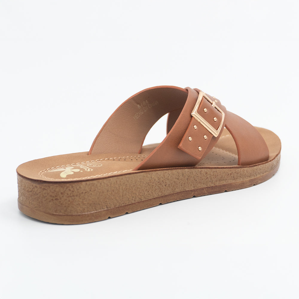 SANDALIA MUJER STHEF CASUAL CAMEL 8464
