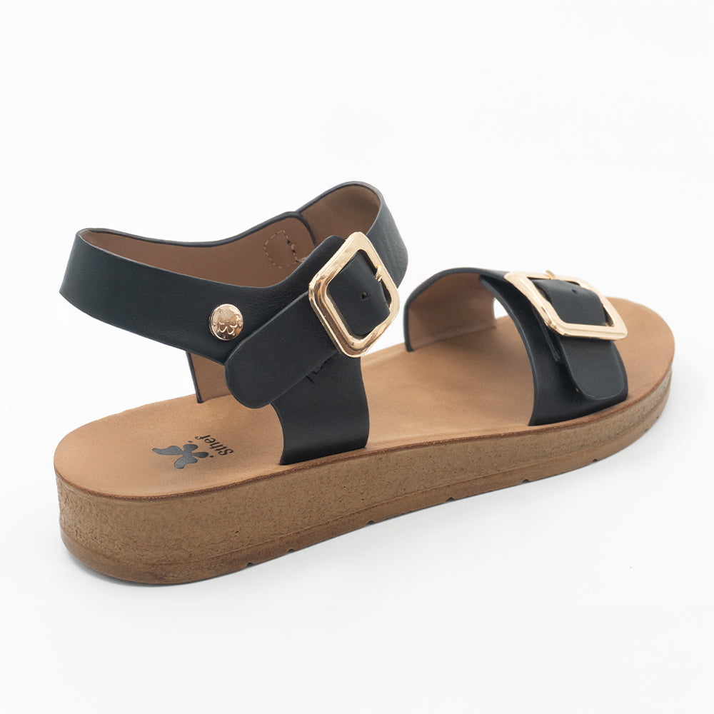SANDALIA MUJER STHEF CASUAL NEGRO 8463
