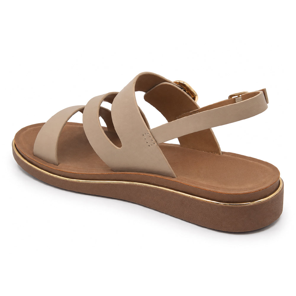 SANDALIA MUJER STHEF CASUAL BEIGE 8381