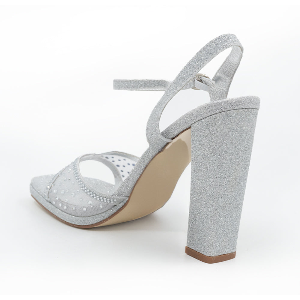 SANDALIA MUJER STHEF FIESTA PLATA 8518