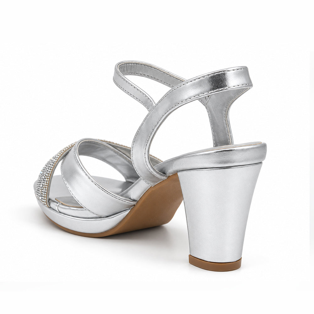 SANDALIA MUJER STHEF FIESTA PLATA 8531