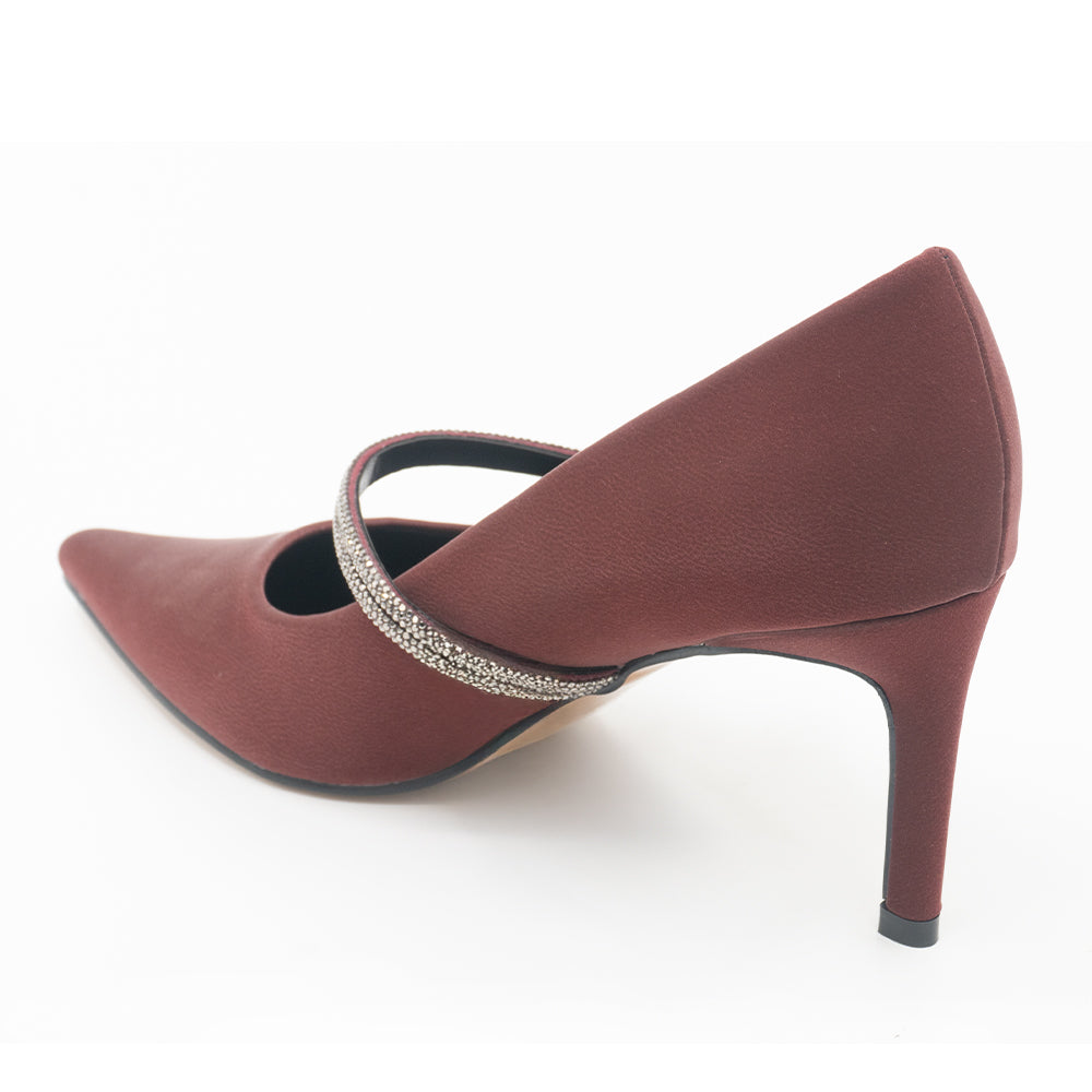 ZAPATO MUJER STHEF VESTIR VINO 8477