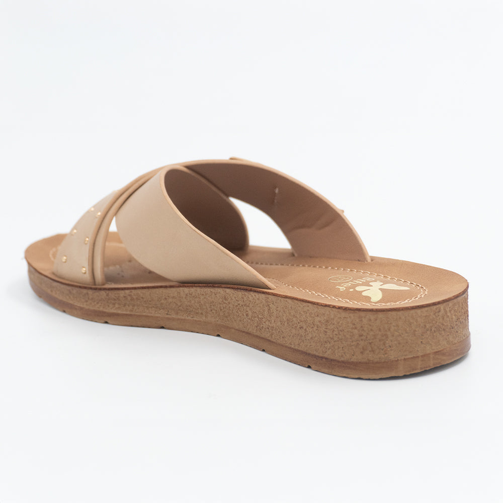 SANDALIA MUJER STHEF CASUAL BEIGE 8464
