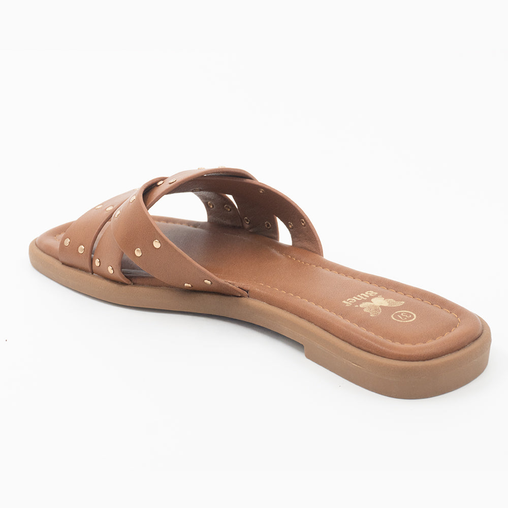 SANDALIA MUJER STHEF CASUAL CAMEL 8450