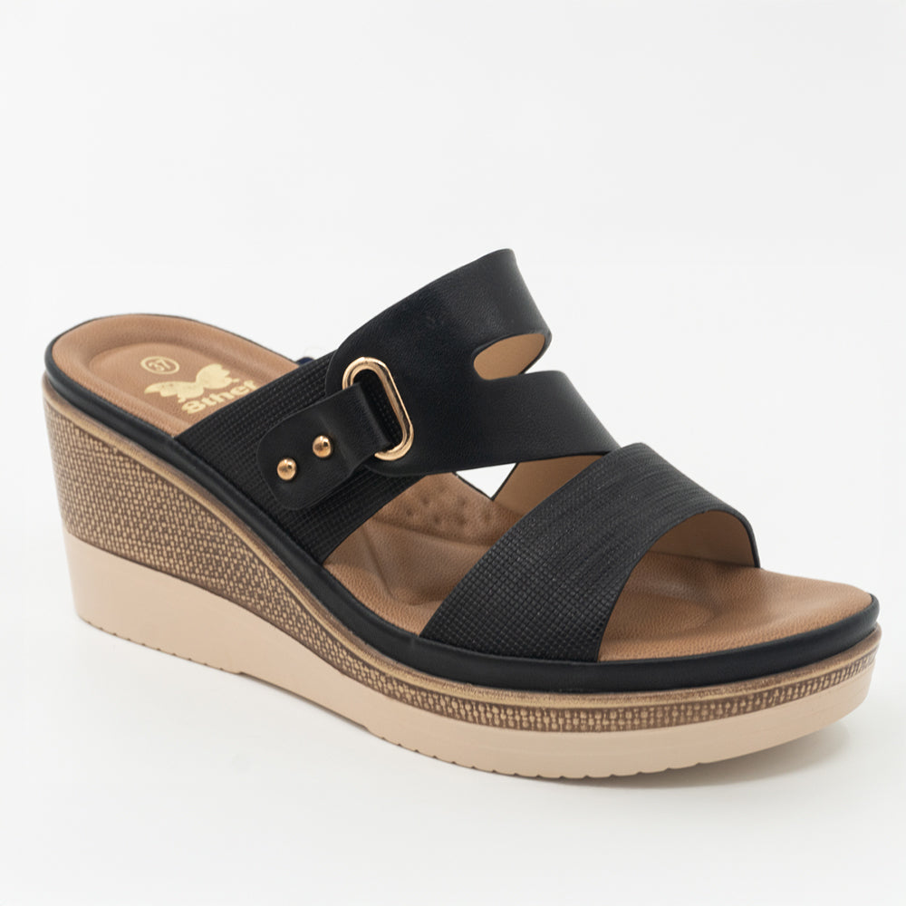 SANDALIA MUJER STHEF CASUAL NEGRO 8469